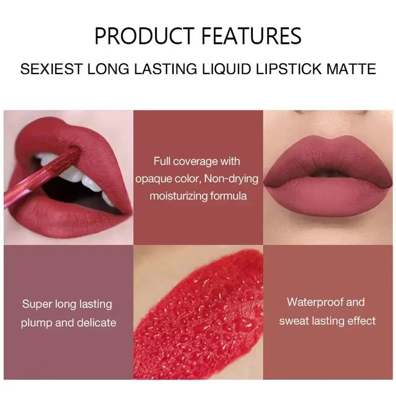 LuxeMatte™ by Handaiyan – 6 - Piece Waterproof Matte Lipstick Set - Gotcha Girl Cosmetics Gotcha Girl Cosmeticsb88fec21-584a-48d8-b428-30cd1dd3359e
