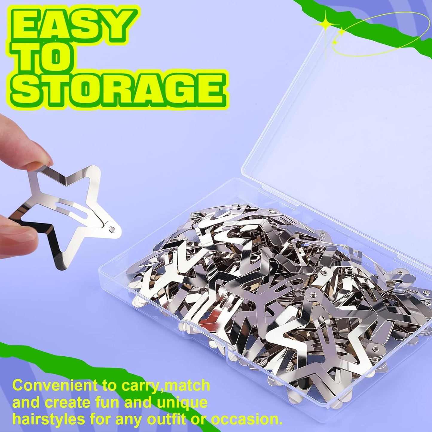 30 PCS 1.61" Star Hair Clips, Y2K Hair Accessories, Silver Star Clips for Girls Women, Rave Accessories, Non Slip Star Barrettes, Metal Star Snap Hair Clips - Gotcha Girl Cosmetics Gotcha Girl Cosmetics2f024b33-4e9e-453b-b7bc-701010035398