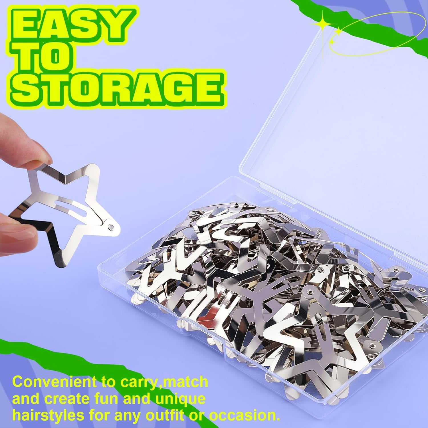 30 PCS 1.61" Star Hair Clips, Y2K Hair Accessories, Silver Star Clips for Girls Women, Rave Accessories, Non Slip Star Barrettes, Metal Star Snap Hair Clips - Gotcha Girl Cosmetics Gotcha Girl Cosmetics2f024b33-4e9e-453b-b7bc-701010035398