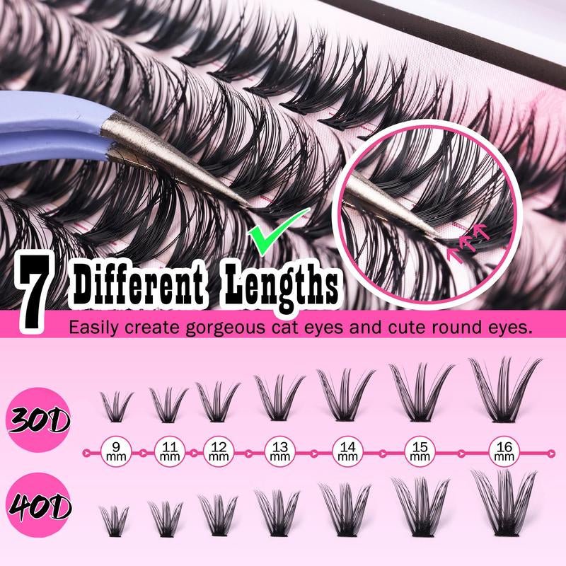9 - 16mm DIY Lash Extension Kit: 280pcs Lash Clusters [Bond & Seal, Tweezers] - Gotcha Girl Cosmetics Gotcha Girl Cosmetics876b7951-7dd2-4a25-b2ae-e5b4d61289a8