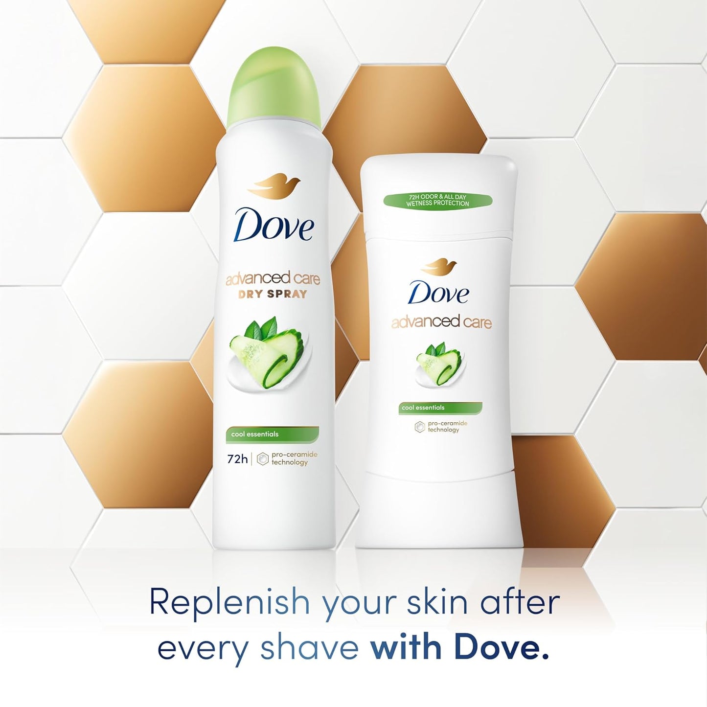 Advanced Care Antiperspirant Deodorant Dry Spray Cool Essentials 3 Count Antiperspirant Deodorant for Helping Your Skin Barrier Repair after Shaving with Pro Ceramide Technology 3.8 Oz - Gotcha Girl Cosmetics Gotcha Girl Cosmeticsb93281ff-7e53-40c8-93f2-fb1eb6e22317