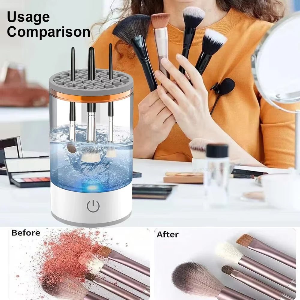 USB Electric Makeup Brush Cleaner – 3 - in - 1 Portable Washer, Dryer & Drying Rack for Quick, Effortless Brush Cleaning - Gotcha Girl Cosmetics Gotcha Girl Cosmetics30db3c9c-e9f1-4eed-a2a2-4711d433c1e2
