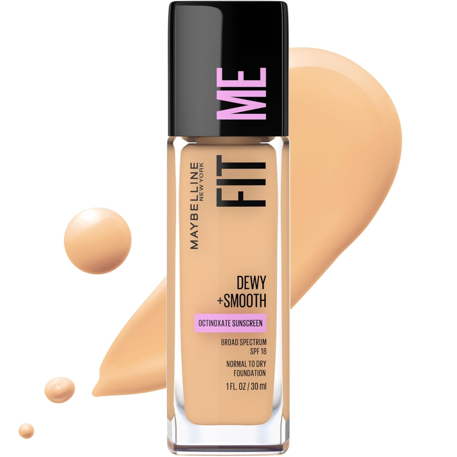 Maybelline Fit Me Dewy + Smooth Liquid Foundation Makeup, Natural Beige, 1 Count (Packaging May Vary) - Gotcha Girl CosmeticsGotcha Girl Cosmetics dd9c7d30-fbc5-4fdd-b9a7-fdbf964ab5ac