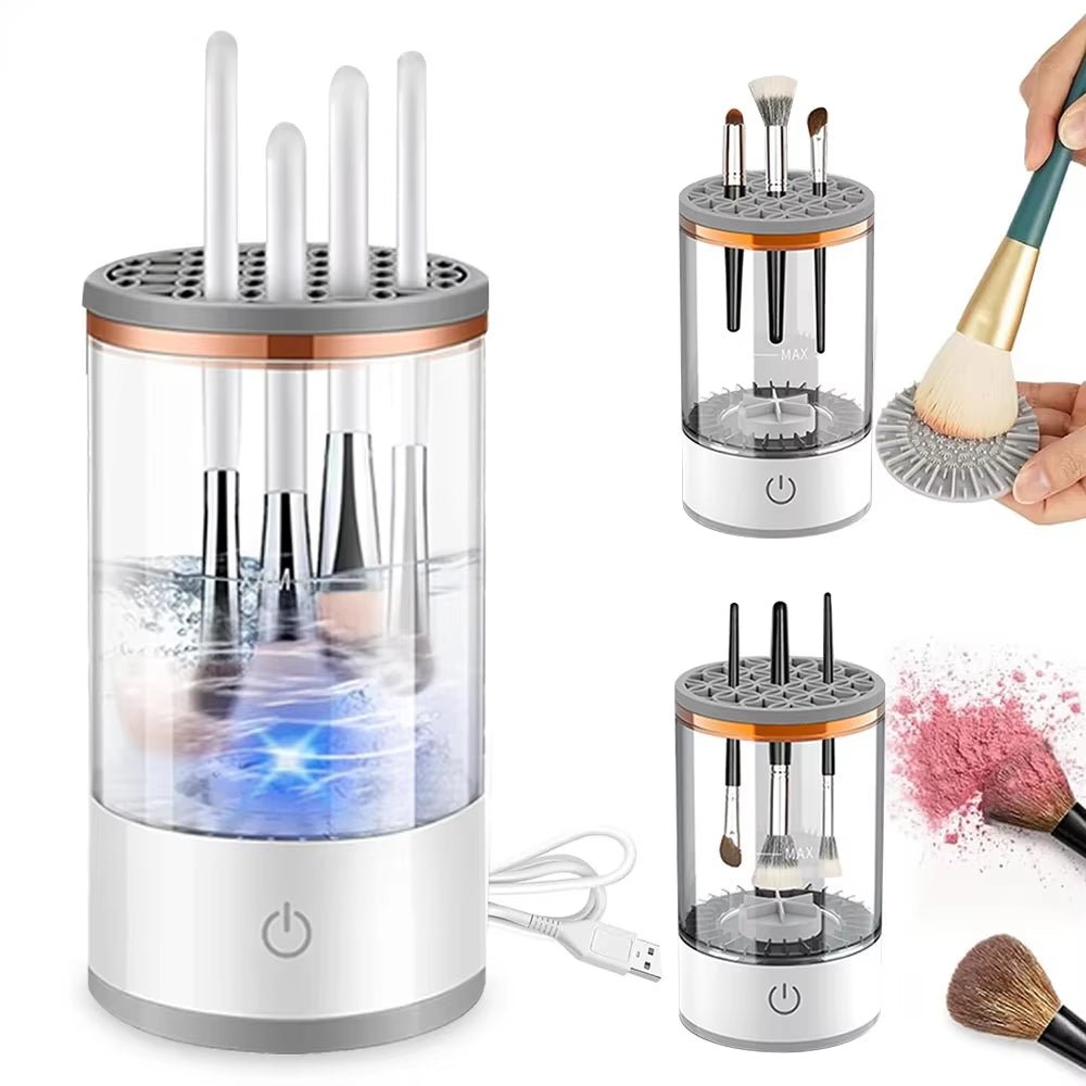 USB Electric Makeup Brush Cleaner – 3 - in - 1 Portable Washer, Dryer & Drying Rack for Quick, Effortless Brush Cleaning - Gotcha Girl Cosmetics Gotcha Girl Cosmetics30db3c9c-e9f1-4eed-a2a2-4711d433c1e2