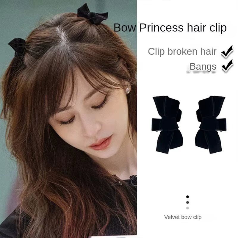 Black Red Small Velvet Bowknot Hair Claw Clips 2Pcs/Set Korean Princess Hair Clips with Bangs Girls‘ Headwear Hair Styling Tools - Gotcha Girl Cosmetics Gotcha Girl Cosmetics39834bb8-c89c-47c0-ae07-dc48a2c98f84