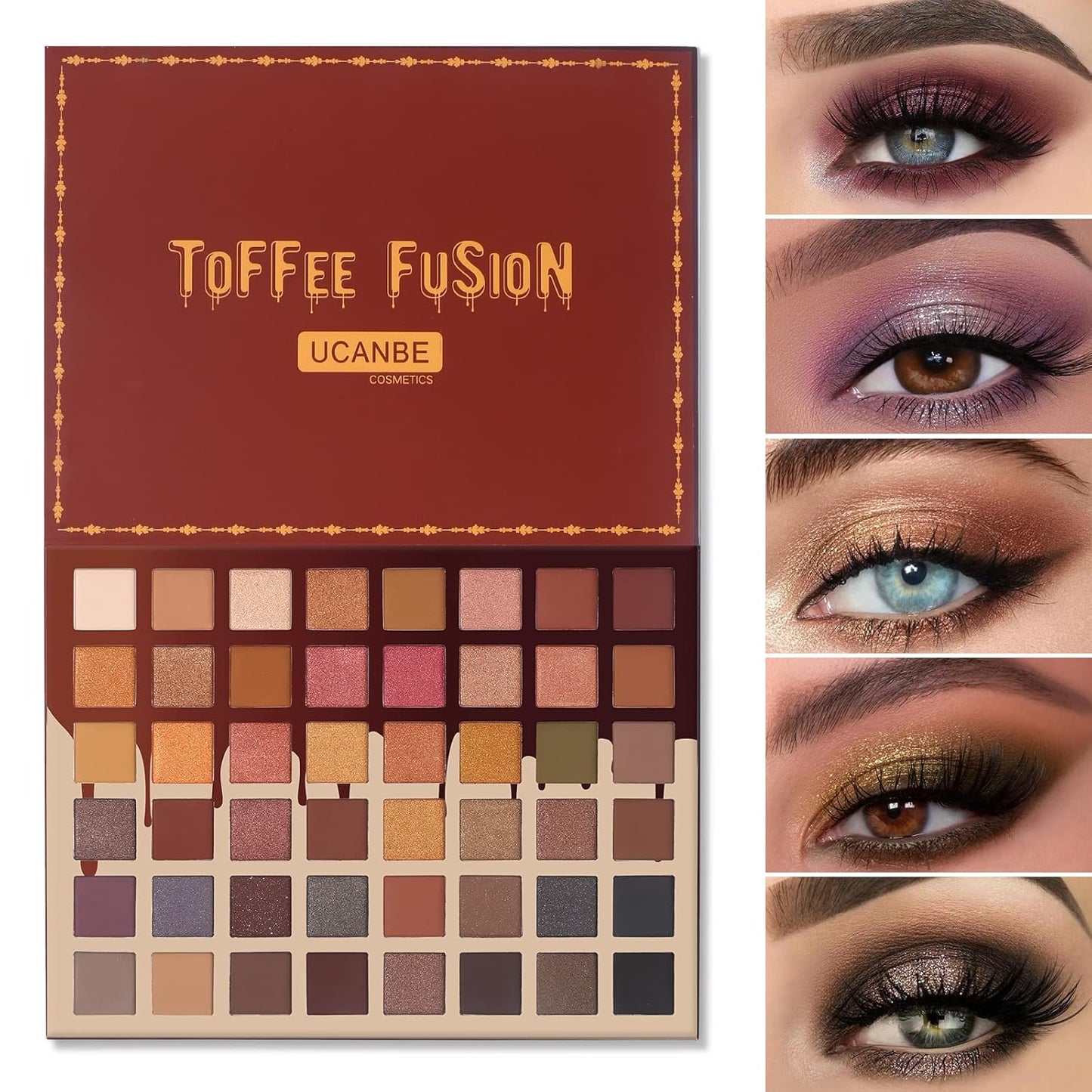 Toffee Fusion Nude Eyeshadow Palette, 48 Neutral Shades Naked Eye Shadow Makeup Pallet, High Pigmented Matte Glitter Shimmer Make up Kit for Women Girls - Gotcha Girl Cosmetics Gotcha Girl Cosmetics 6b8af6b8-bfcc-4e73-b268-c4f94227391c