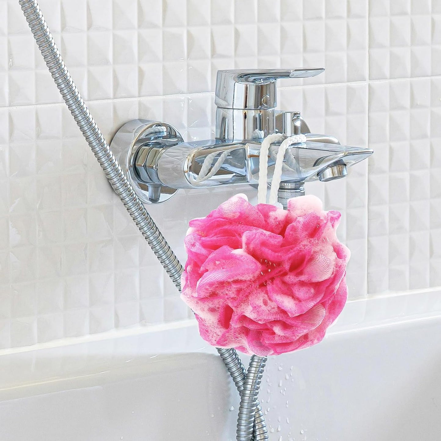Premium Mesh Poufs (65G/Pcs) Bath Sponges Shower Loofahs Exfoliating Shower Puff - Great for Body Wash Pack of 4 - Gotcha Girl Cosmetics Gotcha Girl Cosmetics128cf07f-6d4e-4a63-a3f2-eb3d2478f5a0