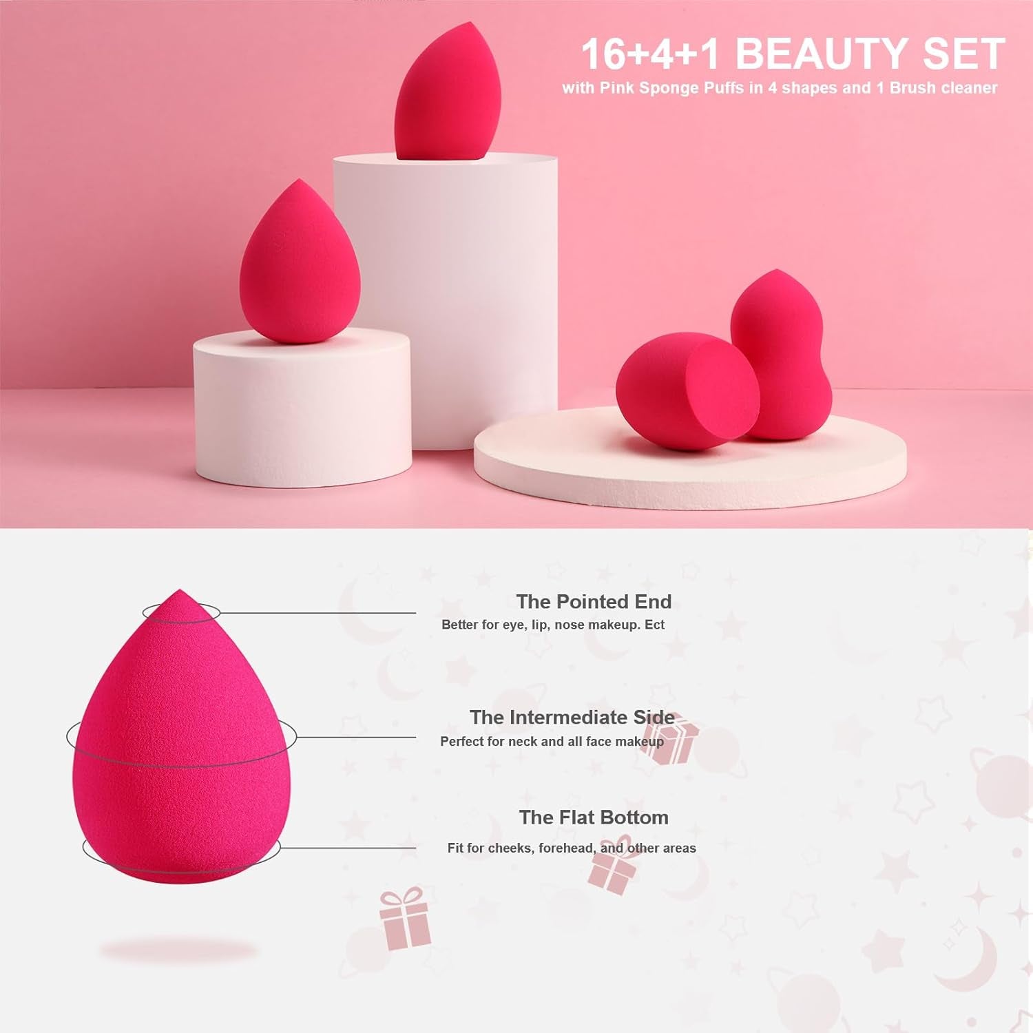 Professional Makeup Brushes Set 16PCS Marble Handle with 4Pcs Sponge Blenders Foundation Brushes Eyeshadow Brush Lip Brush Silicone Face Mask Brush Make up Tool - Gotcha Girl Cosmetics Gotcha Girl Cosmeticse45c8ad1-ec23-4589-baa7-3aa8abbbeb8d