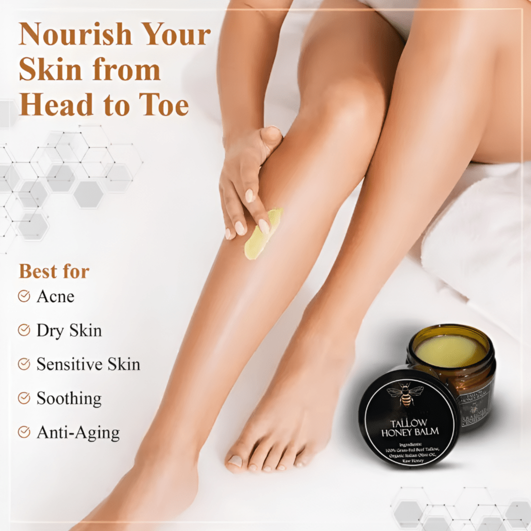 Tallow Honey Balm™ Organic Beef Tallow & Raw Honey Moisture Balm - Gotcha Girl Cosmetics Gotcha Girl Cosmetics2b8282e3-16f1-4346-a30e-a3dfac75738b